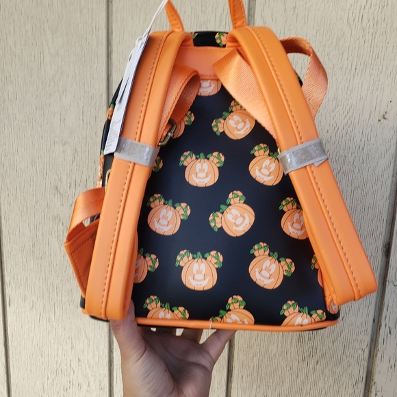 Disney Loungefly Mickey Pumpkin Mini Backpack - Picture 3 of 4